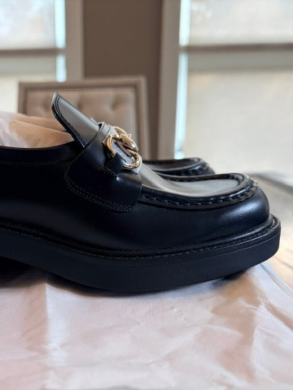 NIB Gucci Horsebit Leather Loafers, Black Size 34.5 (4.5) - Picture 4 of 13